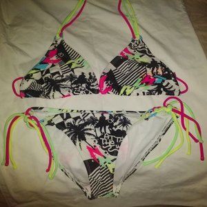 OP Colorful String Bikini Swimsuit